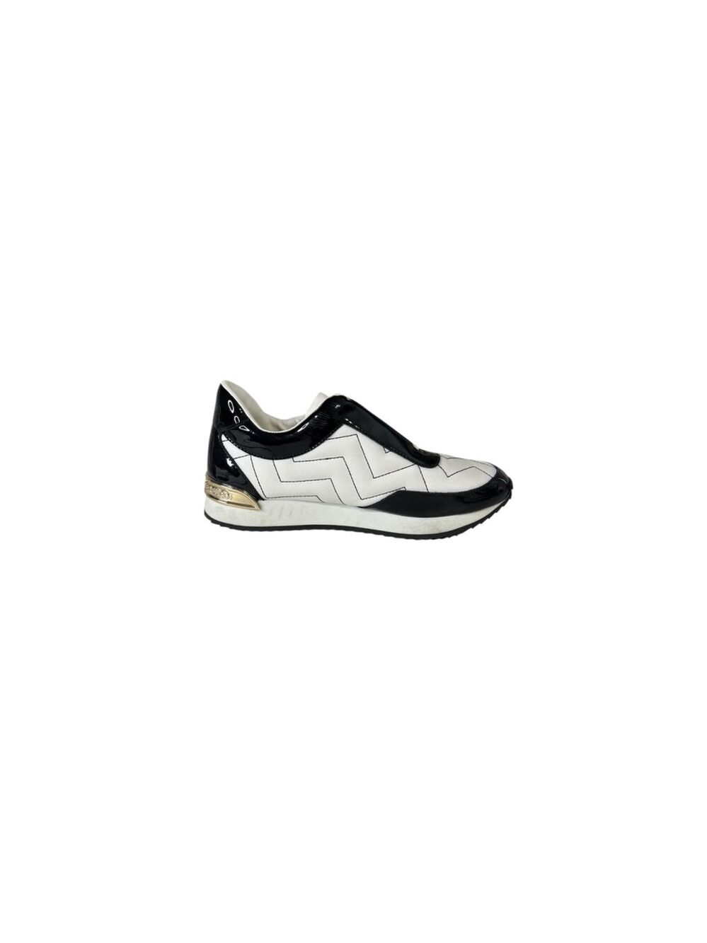 Women's Karl Lagerfeld Sneakers Size 8.5 Black and White - Picture 7 of 9